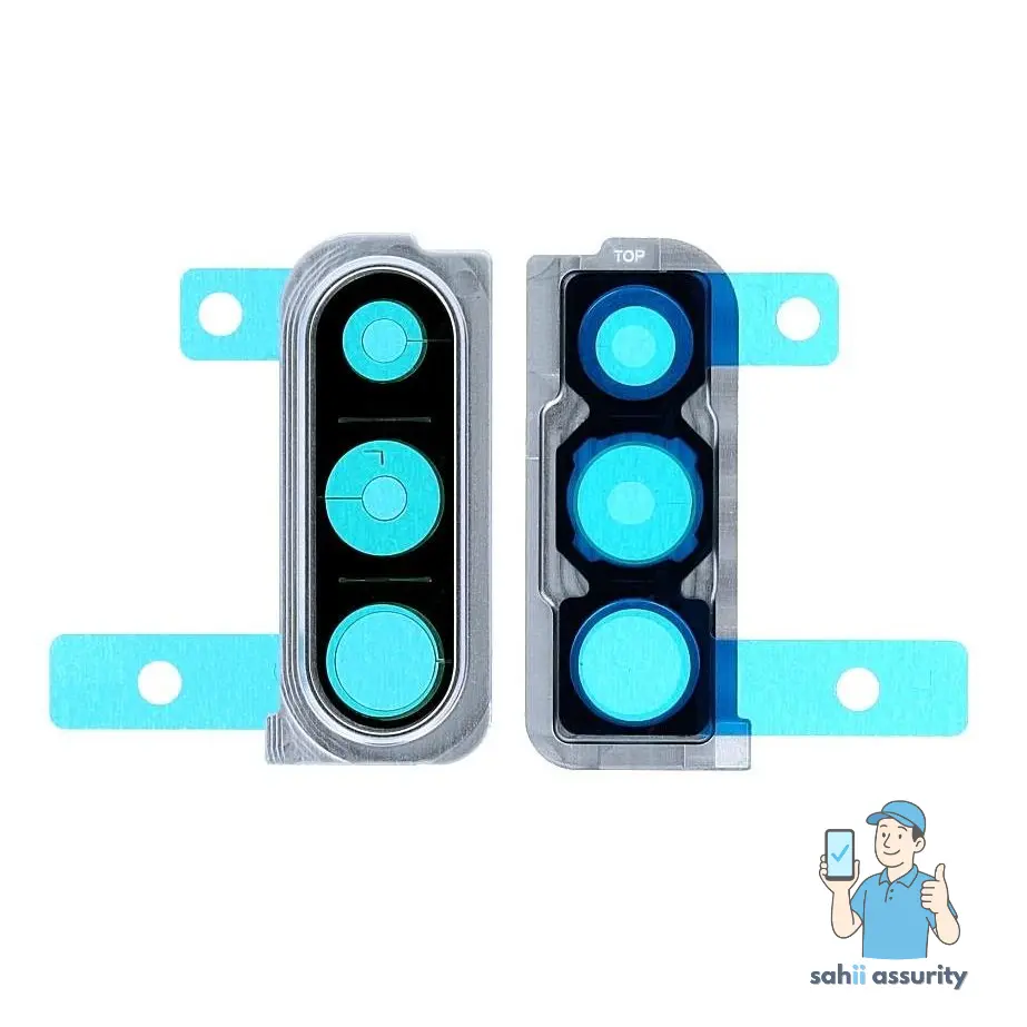 Camera Lens Glass with Frame for Samsung Galaxy A30s White